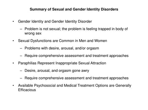 Ppt Chapter Sexual And Gender Identity Disorders Powerpoint