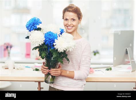 Pleasant Surprise For Beautiful Woman Stock Photo Alamy