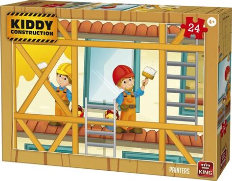 King Legpuzzel Kiddy Construction Painters Stukjes Bol