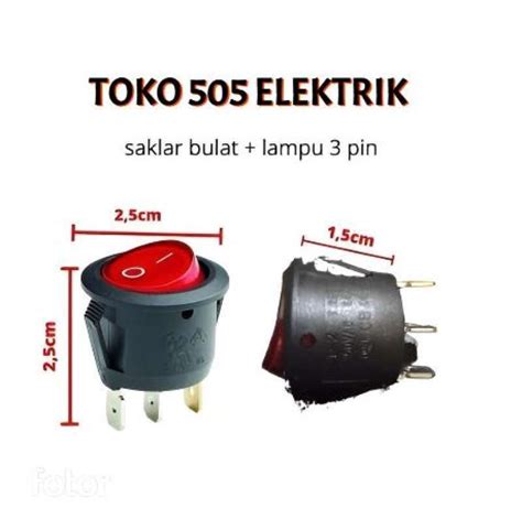 Jual Rocker Saklar Switch Lampu Bulat 3pin On Off Switch Lampu