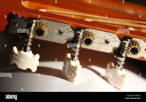 Acoustic guitar tuning pegs Stock Photo - Alamy