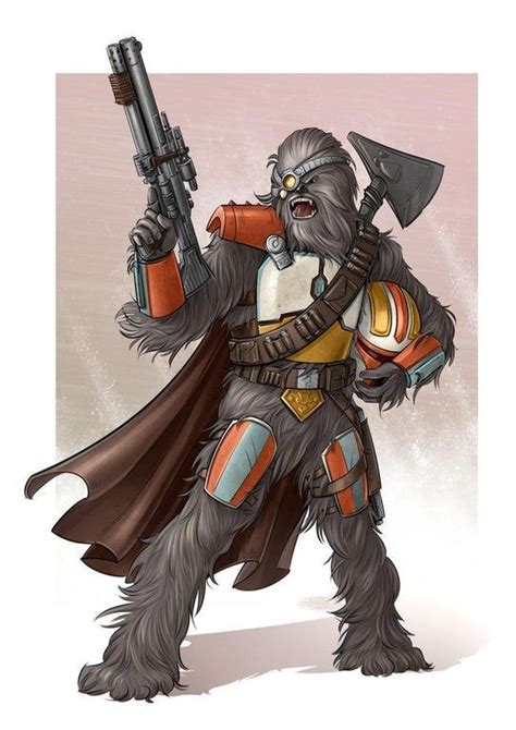 Wookiee Mandalorian Oc Commission By Birdyraider Imaginaryjedi Star