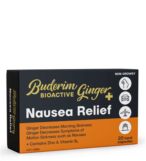 Buderim Bioactive Ginger Nausea Relief Buderim Ginger