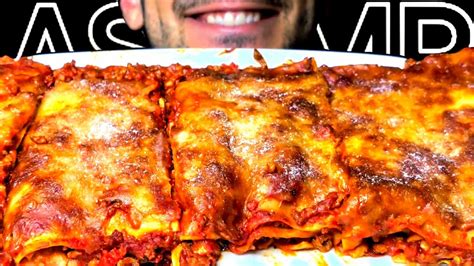 ASMR BEEF LASAGNA BOLOGNESE EATING SOUNDS NO TALKING MUKBANG YouTube