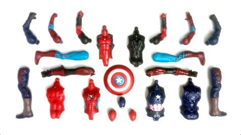 Avengers Toys Spiderman Vs Captain America Vs Deadpool YouTube