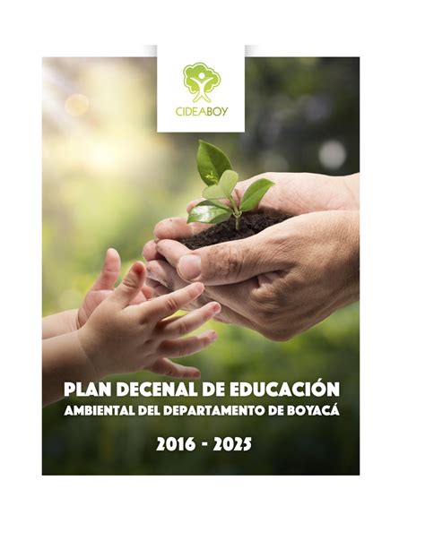 Plan Decenal De Educaci N Ambiental Departamento De Boyac