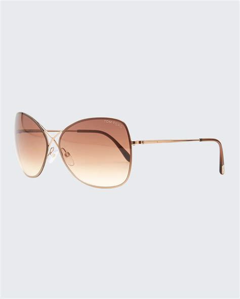 Tom Ford Colette Metal Frame Butterfly Sunglasses Editorialist