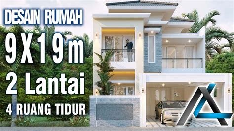 DESAIN RUMAH 9 X 19 Meter I Jakarta Utara DESAIN RUMAH TROPIS MODERN