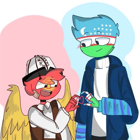 Countryhumans Uzbekistan 🇺🇿 Kyrgyzstan 🇰🇬