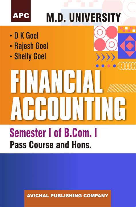 Financial Accounting B I Semester I Pass Course And Hons M D U