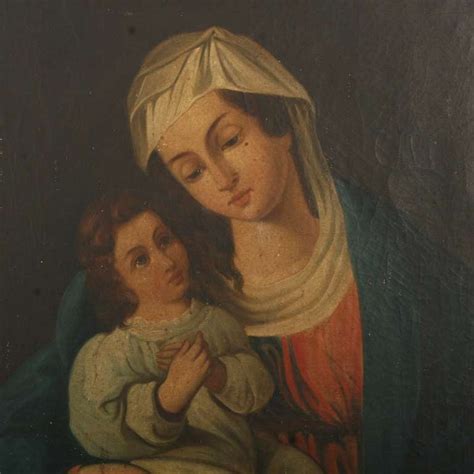 Madonna And Child Original Oil Painting Circa 1820 40 At 1stdibs