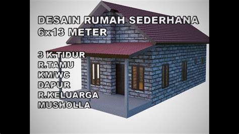 Desain Rumah Sederhana 6x13 Batakonan Tanpa Finishing Youtube