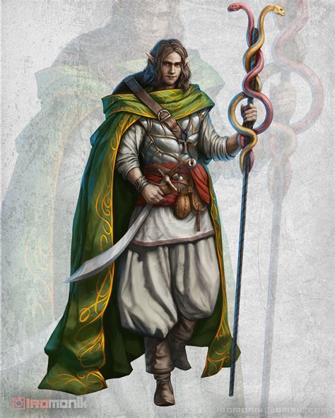 Oc Art Wood Elf Cleric Character Art Rdnd