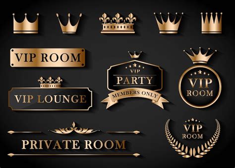 Premium Vector | Badge label or tag luxury template design vip room vip ...