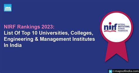 Nirf Rankings List Of Top Universities Colleges Engineering