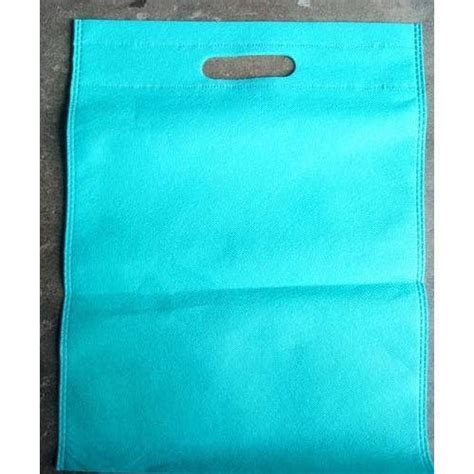 Non Woven Fabric Sea Blue D Cut Non Woven Bag Bag Size 10x14 Inch At