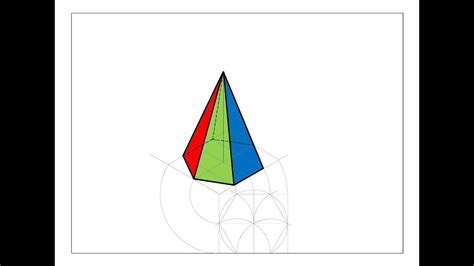 Assonometria Isometrica Della Piramide A Base Esagonale Youtube