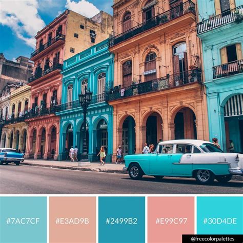 Vibrant Colors Of Cubas Architecture