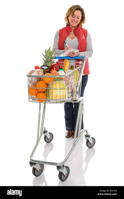 Woman With Shopping Trolley Hi Res Stock Photography And Images Alamy