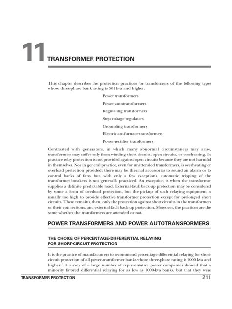 Transformer Protection | PDF | Transformer | Relay