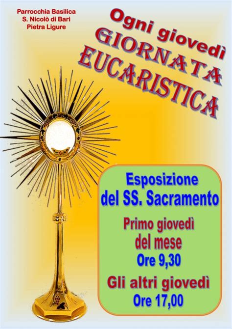 GIOVEDI GIORNATA EUCARISTICA SAN NICOLÒ