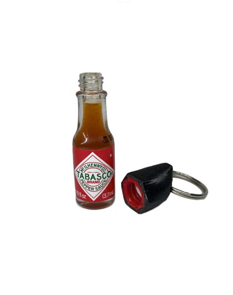 Hot Sauce Keychain With Real Mini Tabasco Sauce Bottle Etsy