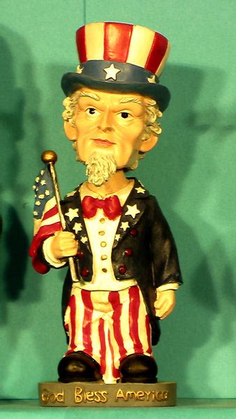 Uncle Sam Ceramic Bobblehead Bobhead