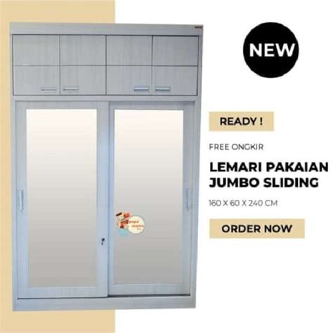 Jual Lemari Pakaian Pintu Sliding Jumbo Lemari Sliding Hpl Custom