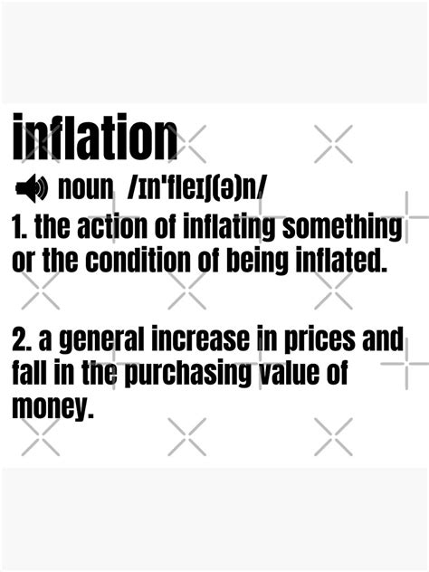 Inflation The Definition Poster For Sale By Neudsigns Redbubble