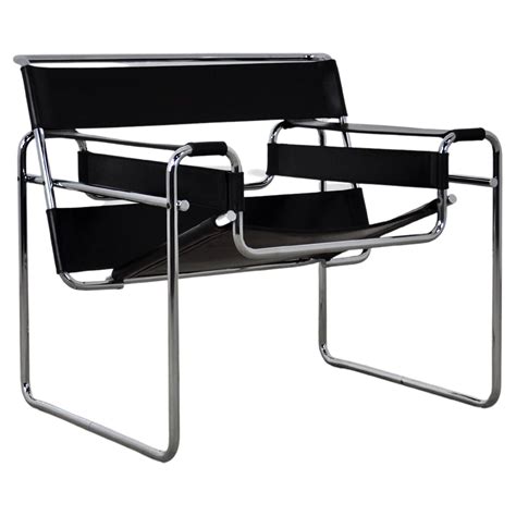 S B Wassily Chair Brown Leather Marcel Breuer For Fasem Italy