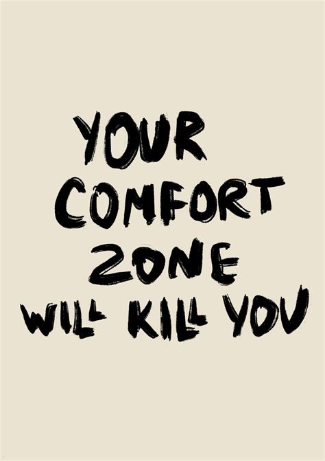 Comfort Zone Quote Art Print Positive Quotes Comfort Zone Quotes