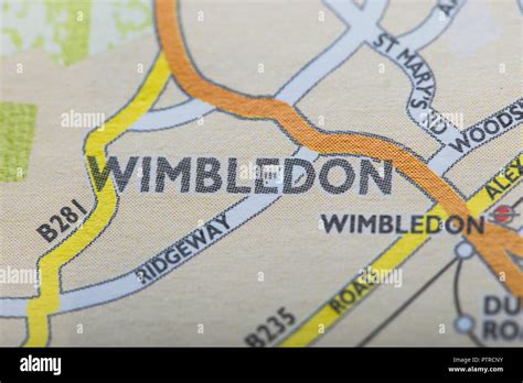 London Borough Of Wimbledon Location Map Stock Photo Alamy