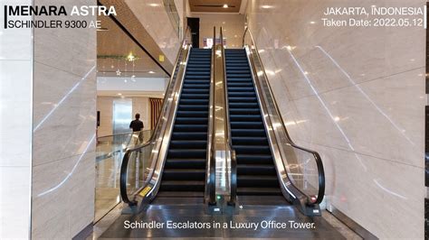 Schindler 9300 Ae Escalators At Menara Astra Jakarta Youtube