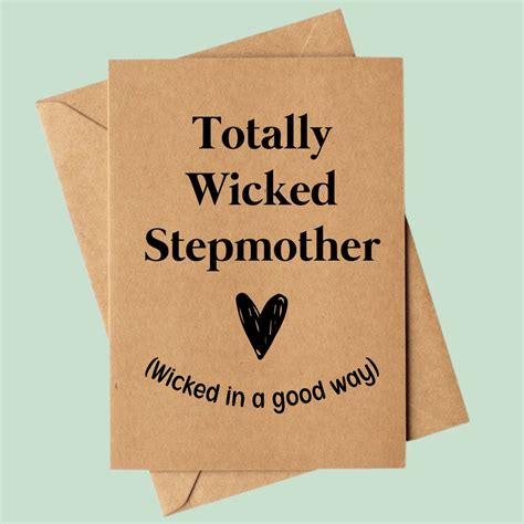 Totally Wicked Stepmother Card For Step Mum Stepmum Mothers Day Card