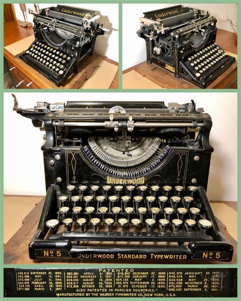 Underwood N 5 From 1902 That’s My First Underwood In My Modest Collection Not A Rare Model