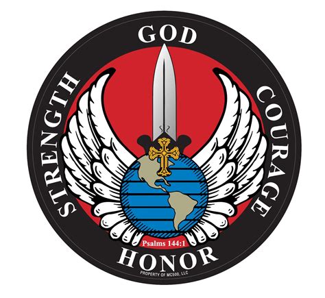 God Courage Honor Strength Stickerdecal Etsy