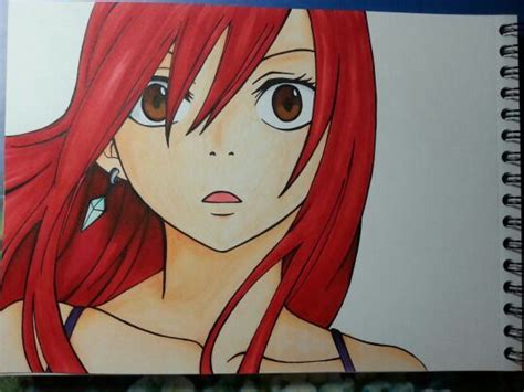 Erza Scarlet Es Una Mujer Un Poco Agresiva Esta Loca Pero Es Tan