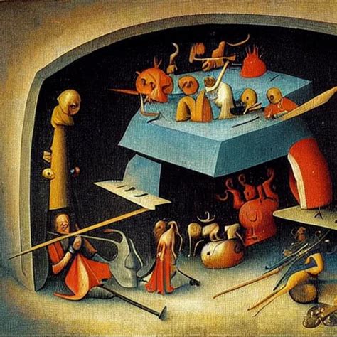 Optical Illusion Painted By Hieronim Bosch Very Stable Diffusion