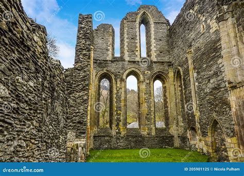 A View Of The Remains Of The Nave Of The Cistercian Valle Crucis Abbey