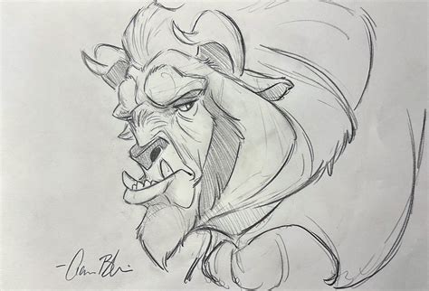 Beast Live 1 Original Drawing By Aaron Blaise The Art Of Aaron Blaise