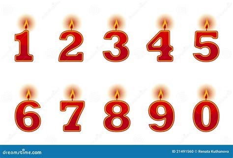 Number Candles Stock Photo - Image: 21491560