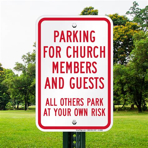 Church Members Parking Sign And Guests Sign Sku K 5683