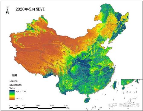 中国月度1km植被指数（ndvi）空间分布数据集 知乎