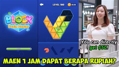 Let S Play BLOCK PUZZLE MASTER For 1 Hour Game Penghasil Uang Saldo