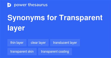 Transparent Layer Synonyms 54 Words And Phrases For Transparent Layer