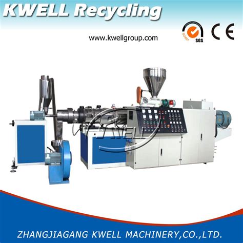 Plastic Pvc Wpc Twin Screw Hot Cutting Pelletizing Pellet Granulating Recycling Extruder