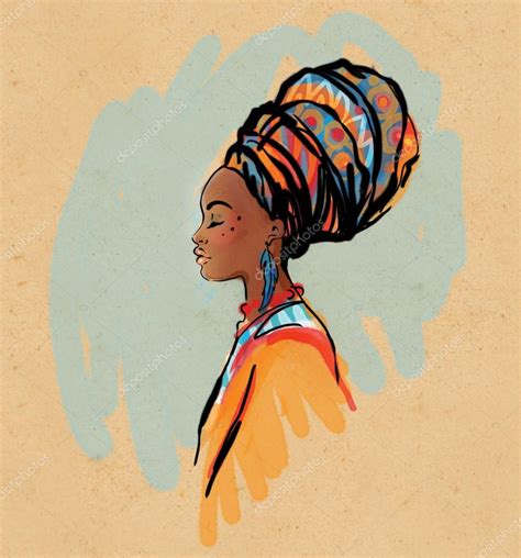 Femme Africaine En Turban Vecteur Par ©vgorbash 80045026