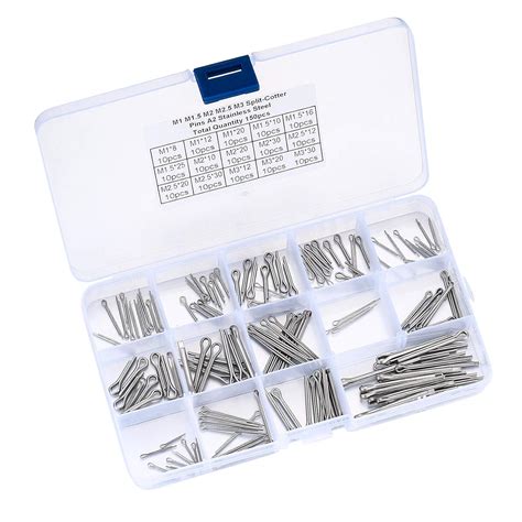 Cotter Pins Assortment Set Stainless Steel Cotter Pins R Clips Split