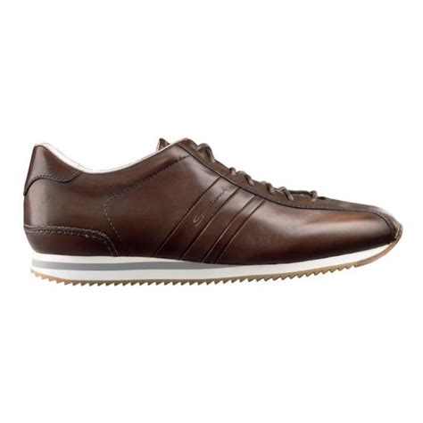 Santoni Koi G3 Baby Calfskin Sneakers Dark Brown