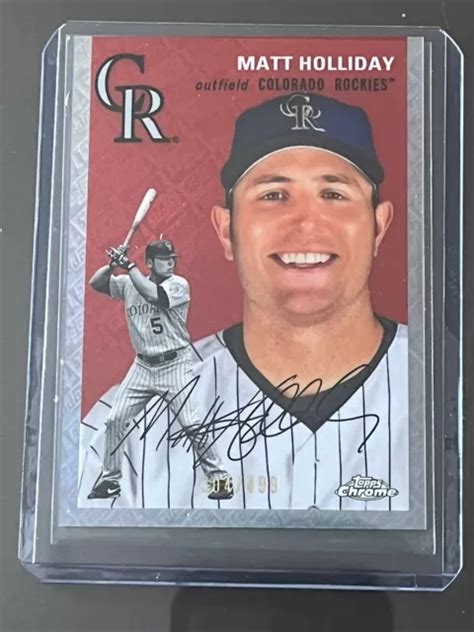 Topps Cromo Platino Anniversario Matt Holliday Topps